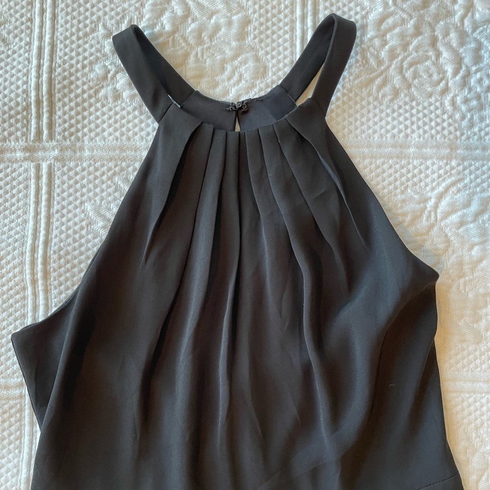 Express Halter Neck Keyhole Back Mini Dress Black Formal Homecoming 2 - Picture 8 of 14